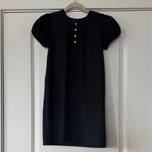 Papo d'Anjo Navy Puff Sleeve Formal Dress